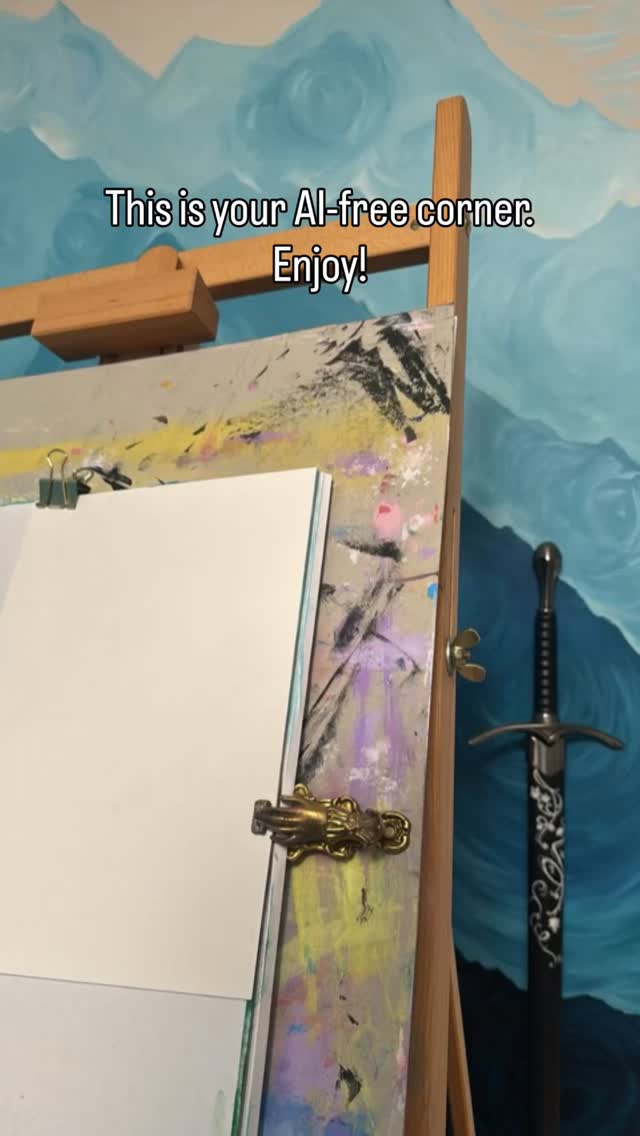 Welcome to your AI-free corner!

Is it only me?
Am I the only one who is TIRED of AI generated content?

I feel like I’m seeing the same thing repeatedly and it makes me want to turn my phone off 😅 actually that’s what I do when I feel like this: I create. I feel the texture of the paper, the mess of the charcoal, I stain my clothes and my face with paint.

The more AI-slop I see the more I want to create what’s meaningful, even if no one will see. When I feel surrounded by bots I do what only humans can do!

I made 48 different drawings and rubbed them off for this video. This is also about letting go.

Little Jessica would be so proud if she knew that I’m developing a stop-motion project 🥹

This one is part of my stop-motion for the Mentored Drawing 2 at @rha.arts and it was a great challenge!