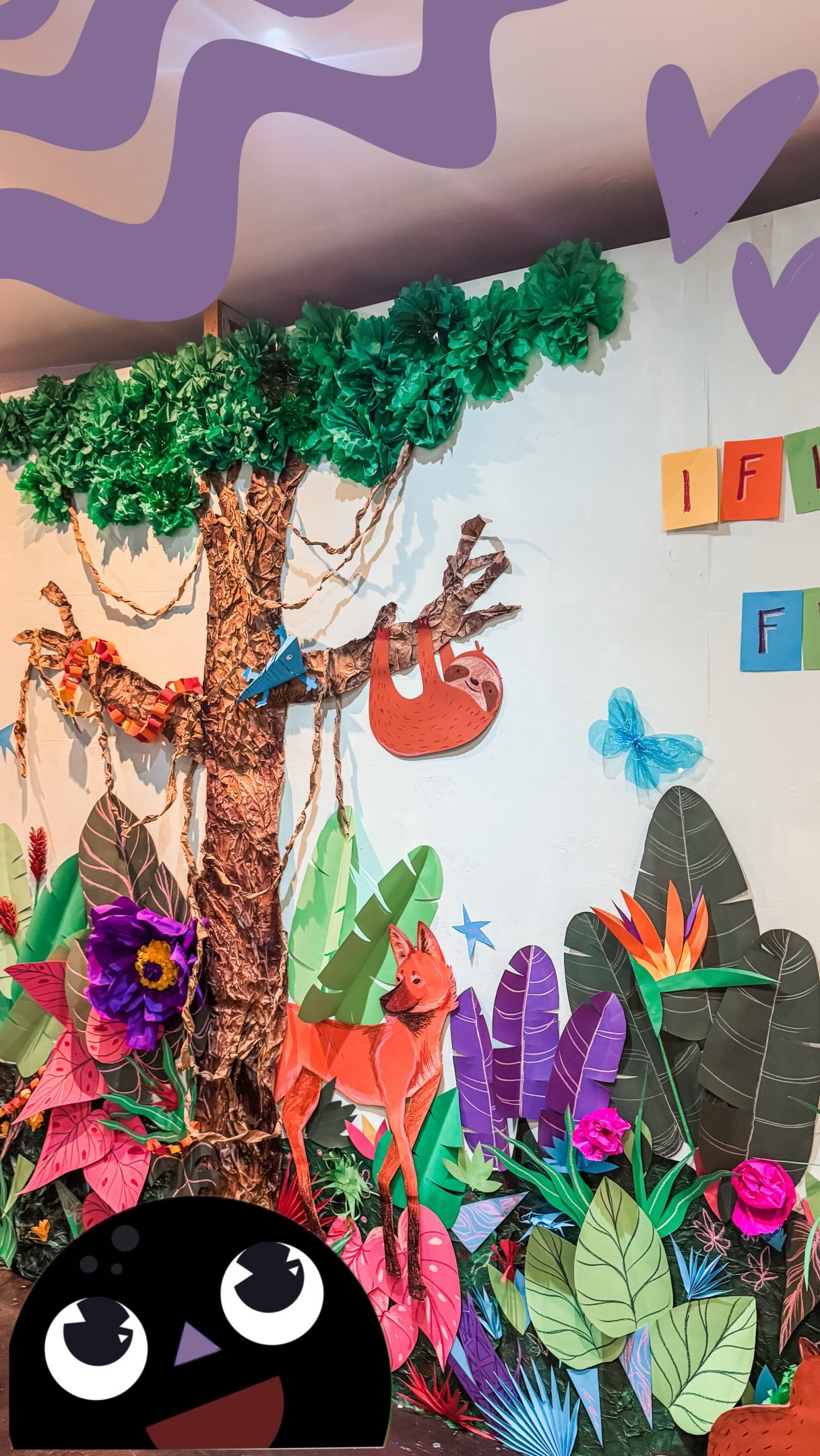 I’m delighted to share this temporary papercut installation at @irishfilminstitute for the IFI Family Festival!

It was inspired by the beautiful animation @papaya.filme by Priscilla Kellen and I wanted to create the feeling of being hugged by a rainforest, like I felt after watching Papaya 🍃 

It’s my biggest papercut project so far and I wanted to make it like I would as a child: with lots of colours and crayons! No fear, just pure joy!

My heart is so full I could burst. If you’re in Dublin, please go feel it for me. Let the paper hold you too.💚